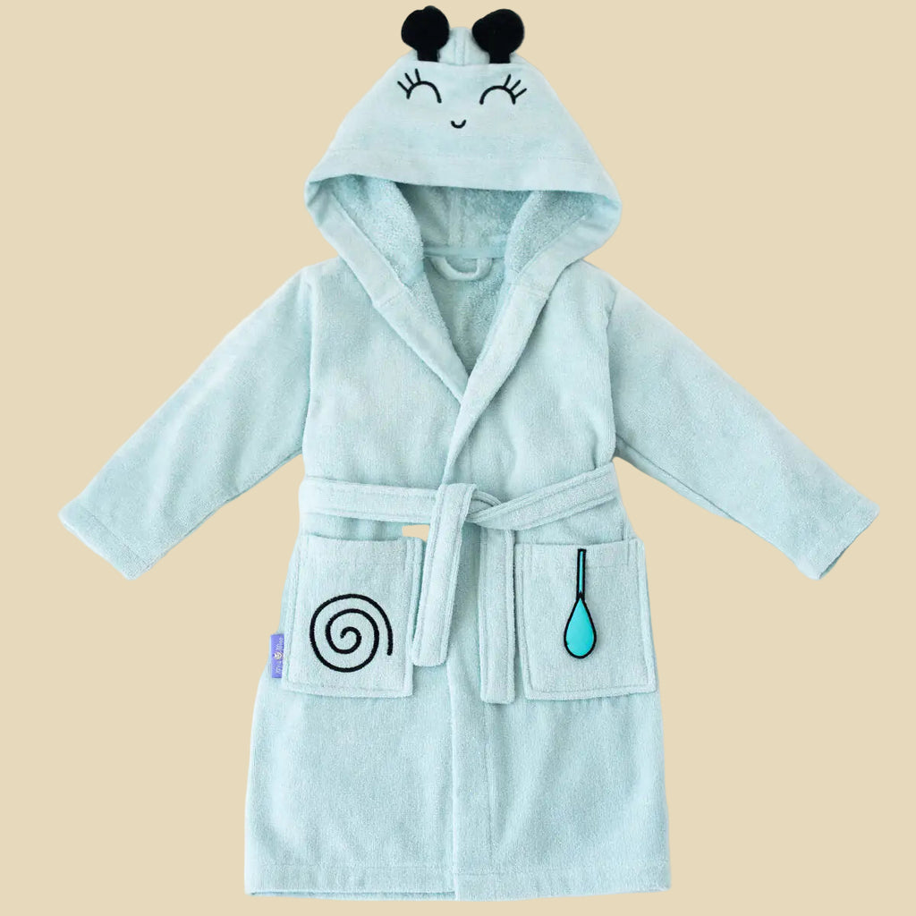 FancyPure™ Milk&Moo Sangaloz Kids Bathrobe 🛁🧸 | Ultra-Soft Hooded Cotton Robe (Ages 2–4)
