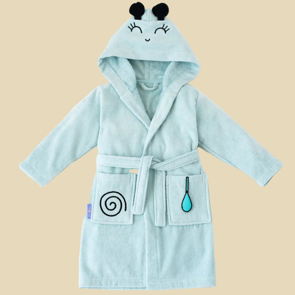 FancyPure™ Milk&Moo Sangaloz Kids Bathrobe 🛁🧸 | Ultra-Soft Hooded Cotton Robe (Ages 2–4)