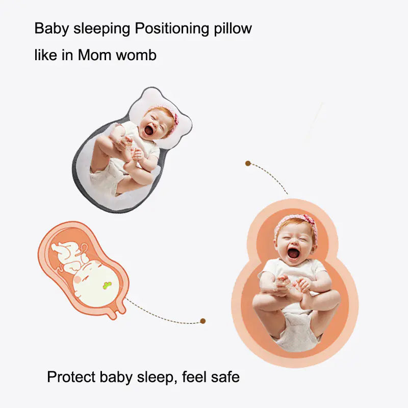 FancyPure™ Newborn Anti-Roll Head Shaping Pillow 🌙🧸 | Soft Support for Baby’s Head & Neck